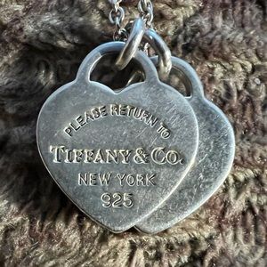 Tiffany and co double mini heart